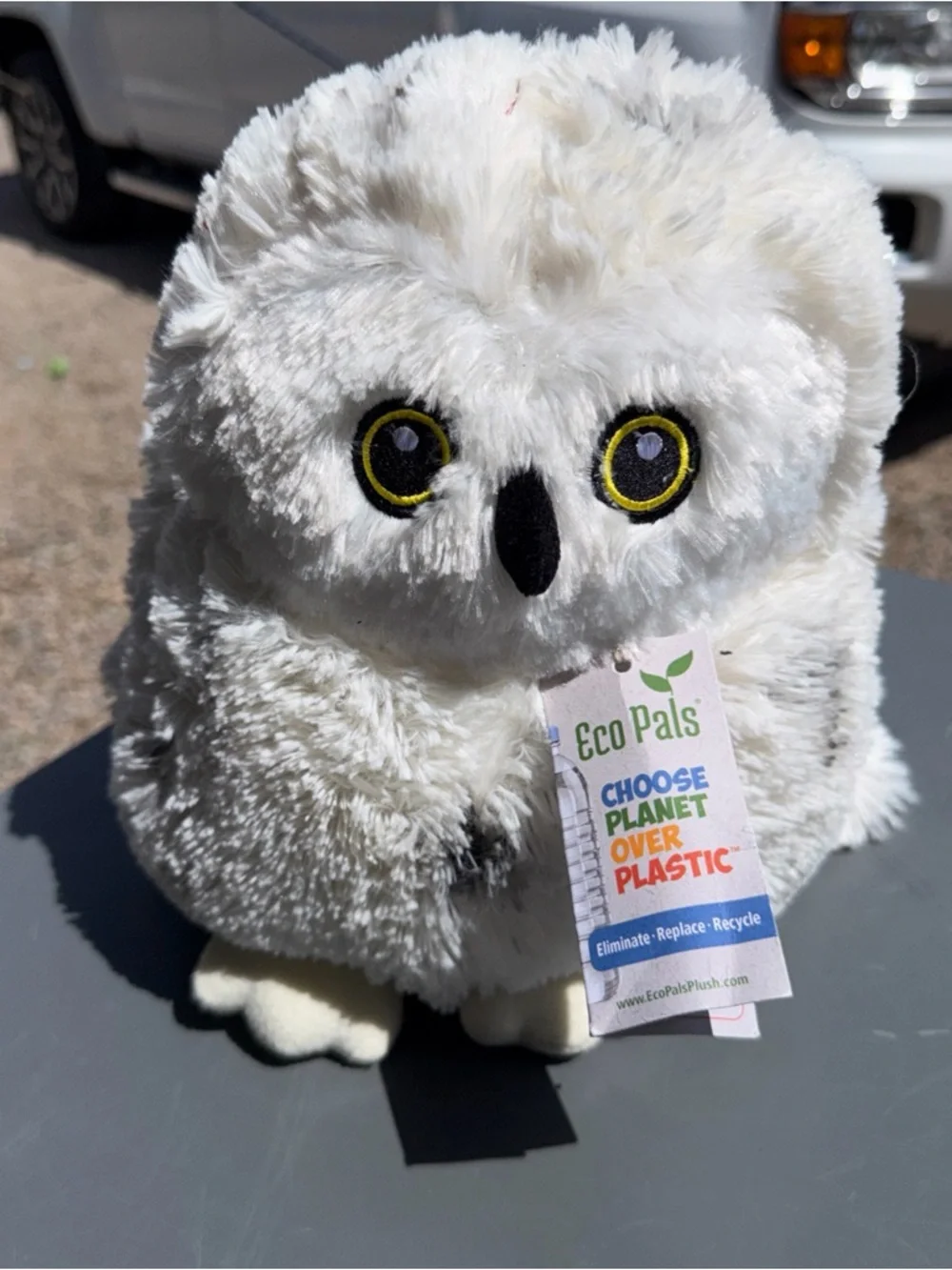 White Snowy Owl Plush Toy - Soft Eco-Friendly Stuffed Animal